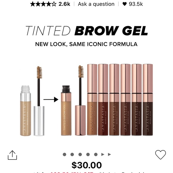 Anastasia gel tinted waterproof Eyebrow Gel-soft brown - Picture 4 of 6